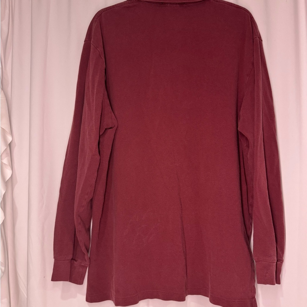 Ralph Lauren Maroon Long Sleeve Polo Shirt Men’s Size XL - Picture 6 of 6